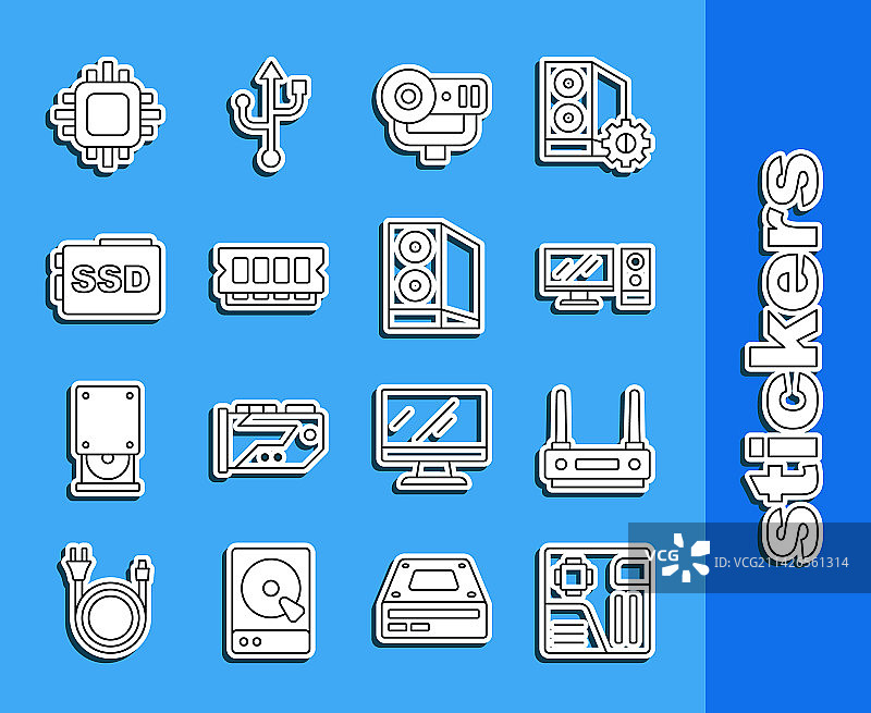 主板数字芯片路由器和无线网络图片素材