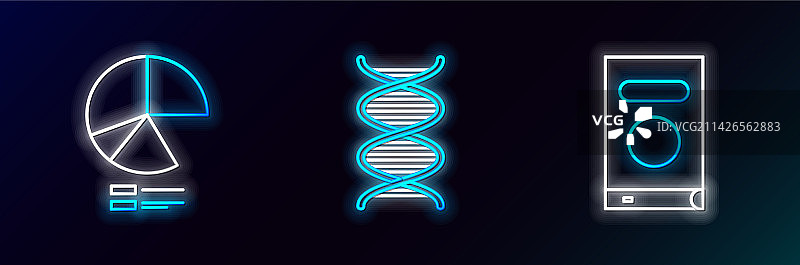 书籍、饼状图信息图与DNA线条设计图片素材