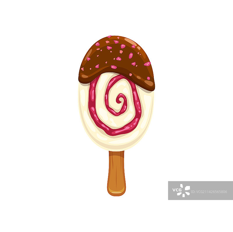 卡通爱斯基摩冰淇淋孤立冰棍图片素材