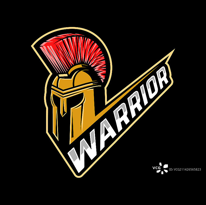 带顶饰的斯巴达勇士头盔图标或符号图片素材