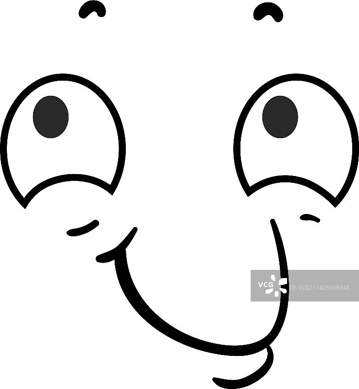 复古风格的得意表情图片素材