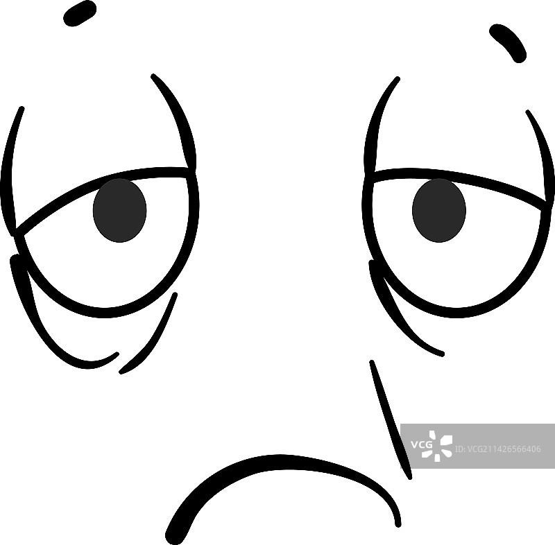 疲惫的卡通表情符号图片素材