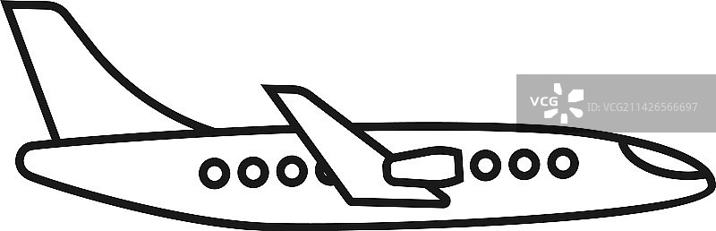 飞机线性乘客航空公司标志图片素材