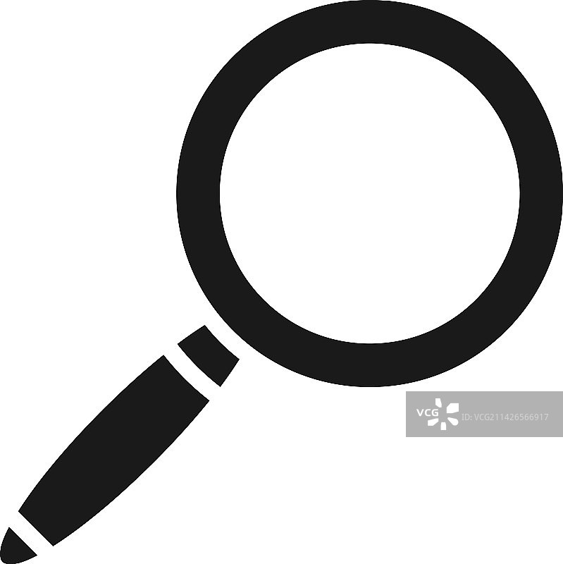 黑色光学设备放大镜图标轮廓图片素材