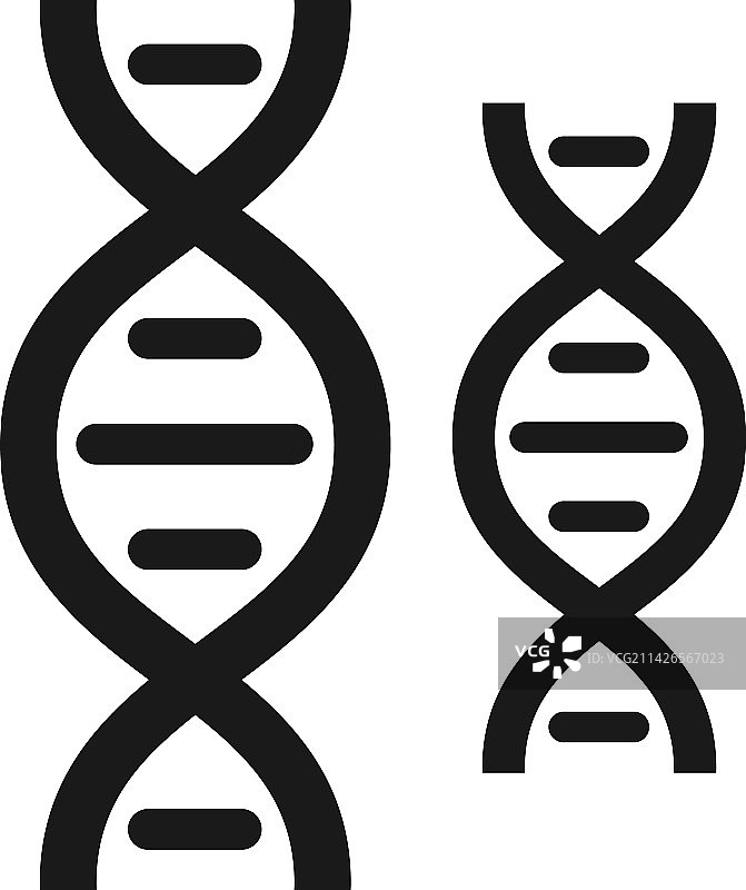 DNA螺旋图标基因符号黑色生物学符号图片素材