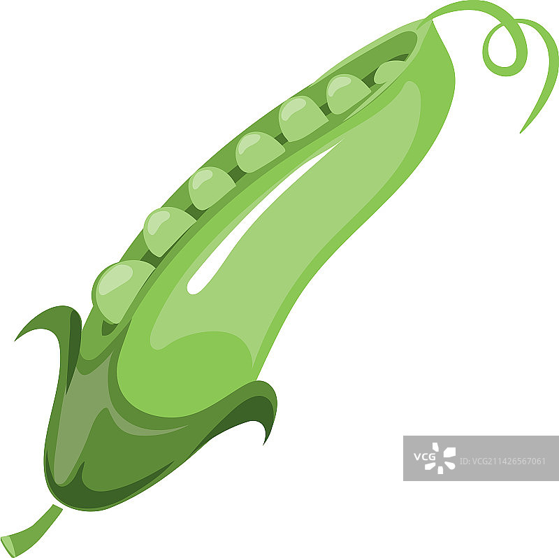 绿色豌豆荚图标新鲜天然豆类图片素材