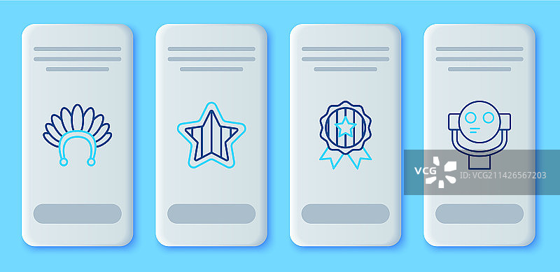 美国独立日星形奖章图片素材