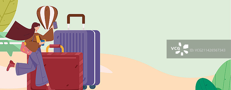 节假日旅游出行人物互联网背景矢量手绘插画图片素材