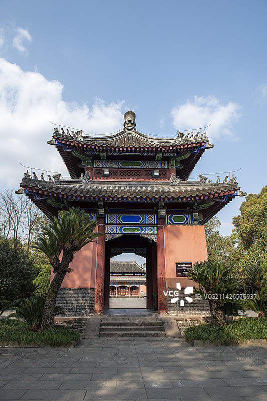 成都南郊公园碑亭图片素材