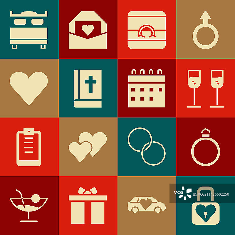 带有锁和心形钻石订婚戒指玻璃图片素材