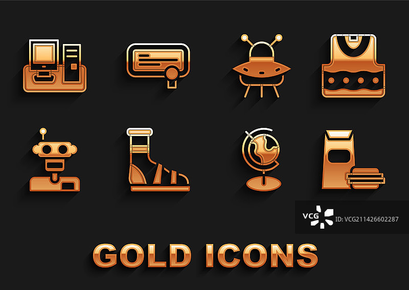 拖鞋配袜子、马甲、汉堡和地球组合图片素材