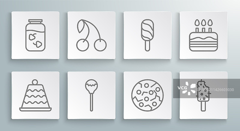 蛋糕樱桃棒棒糖饼干图片素材