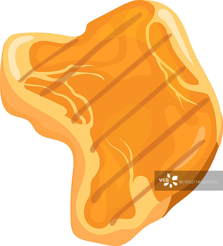 烤猪肉卡通图标肉排牛排图片素材