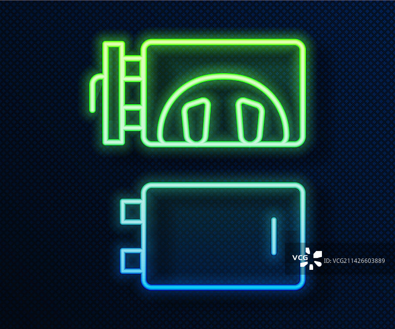 发光霓虹线火葬场图标图片素材