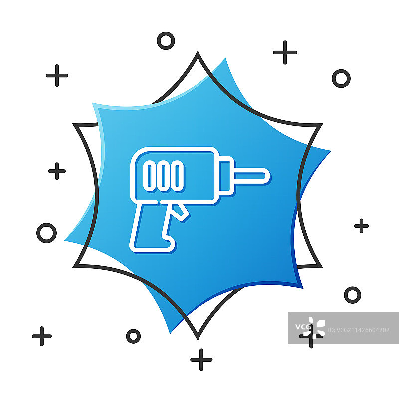 白色线条电钻机图标图片素材