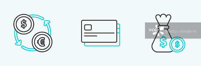 钱袋金币兑换信用卡图片素材