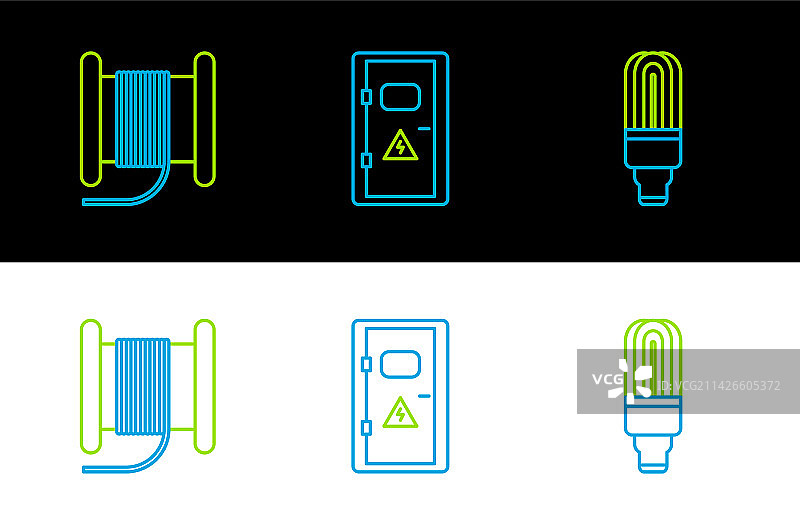 LED灯泡电线电缆图片素材
