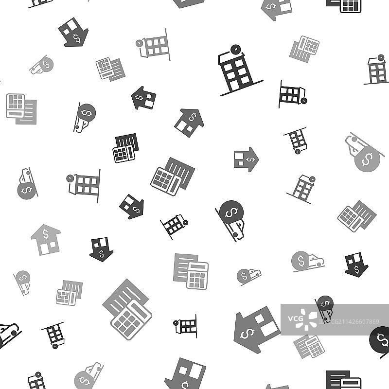 包含美元汽车租赁和计算器的房屋套装图片素材