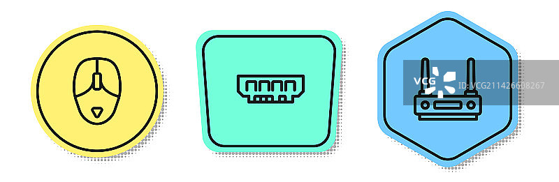 电脑鼠标、内存组合图片素材