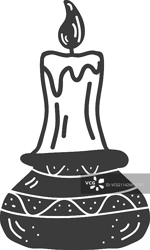 深奥的无色蜡烛图片素材