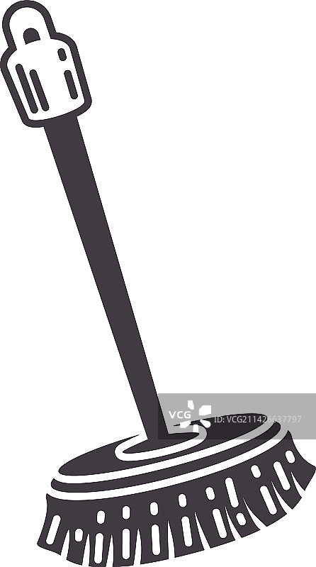 圆形扫帚清洁图片素材