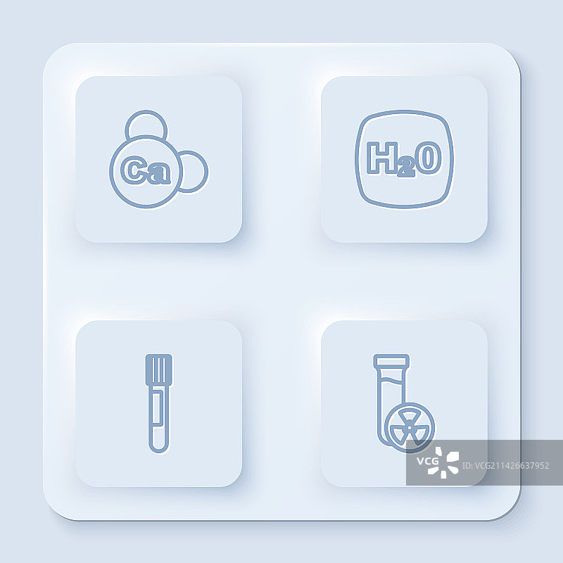 矿物钙化学式水组合图标图片素材