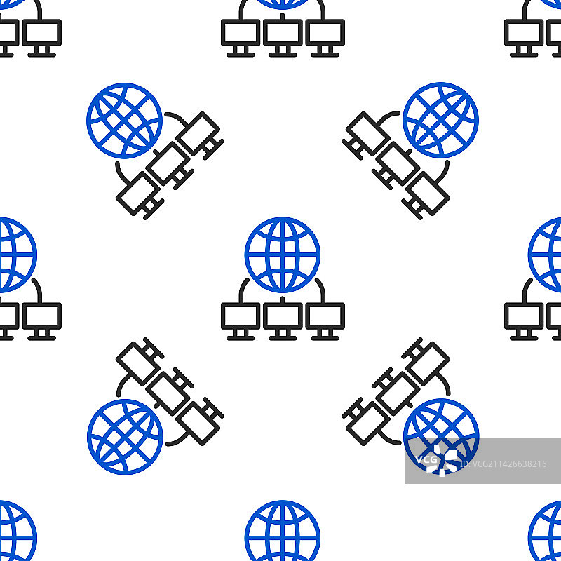 线条电脑网络图标图片素材