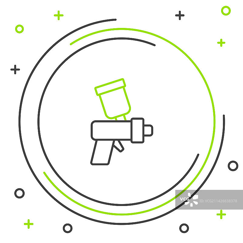 线条喷漆枪图标图片素材