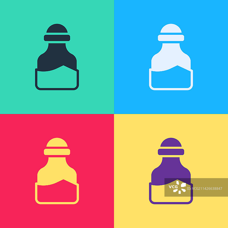 波普艺术罐装香料图标彩色图片素材