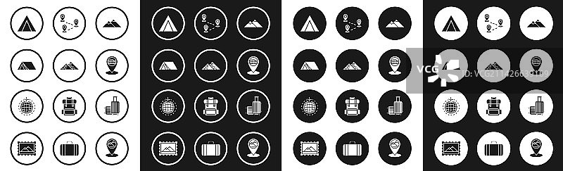 埃及金字塔旅游帐篷地图图片素材