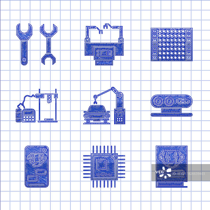 工业机器手臂场景图片素材