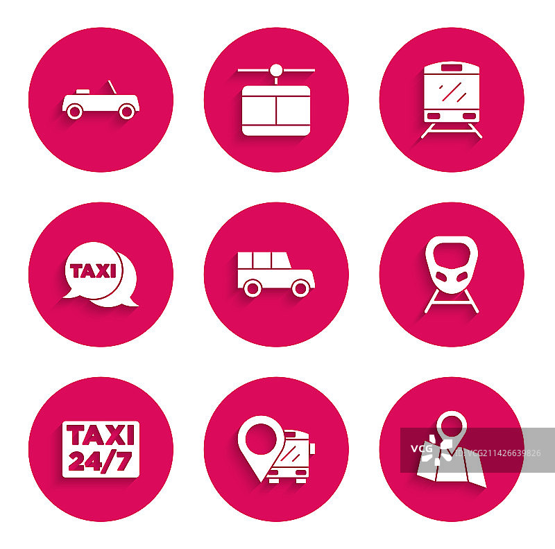 汽车位置、公交车、折叠地图图片素材