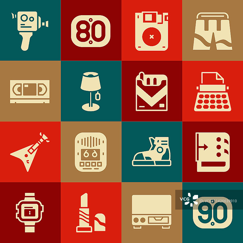 90年代复古混音器打字机图片素材