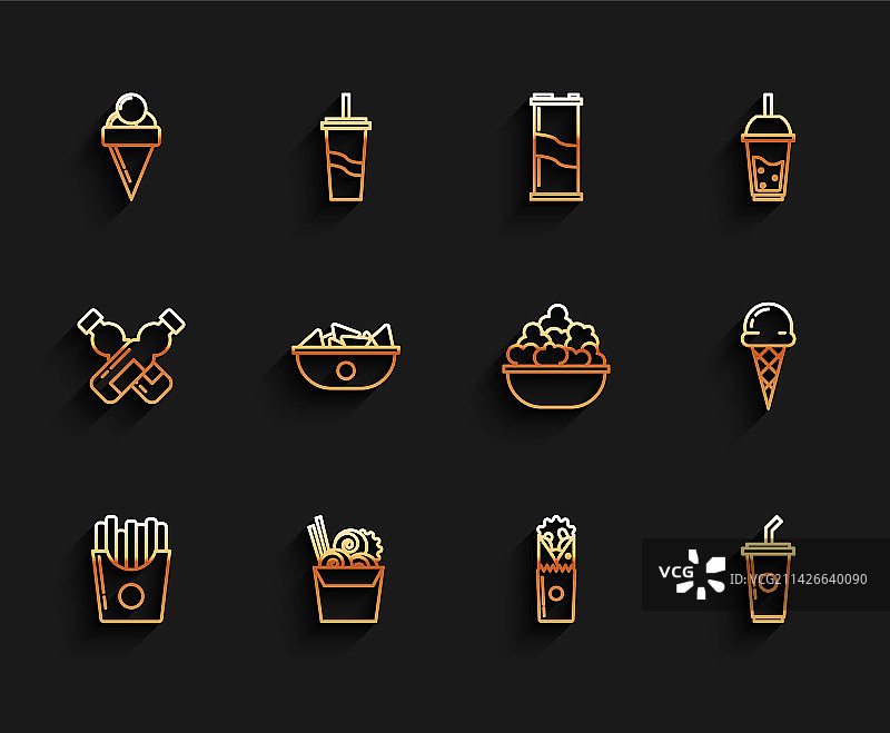 纸盒包装中的炸薯条图片素材