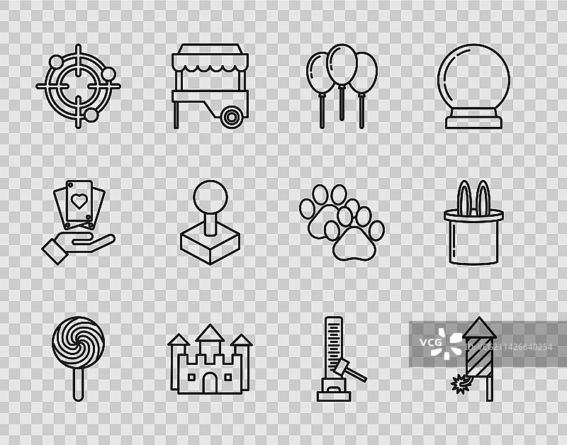 带城堡丝带的棒棒糖气球图片素材