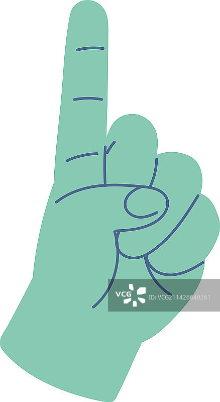 手部食指向上姿势图片素材