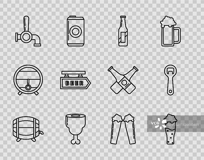 带旋塞的木制桶图片素材