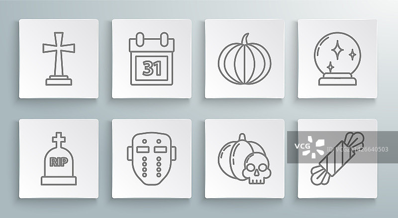 万圣节墓碑日历图片素材