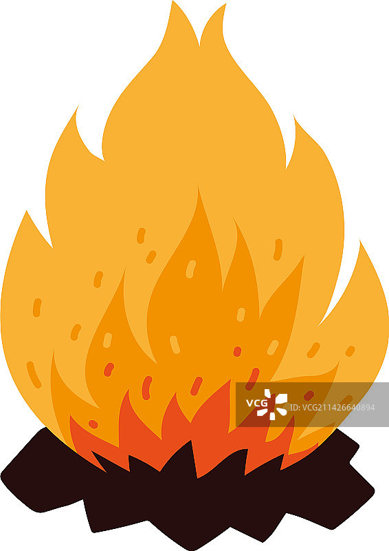 孤立的营火图标图片素材