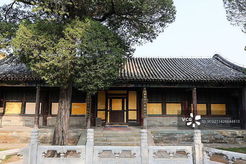 北京颐和园清华轩院落全景风光一组图片素材