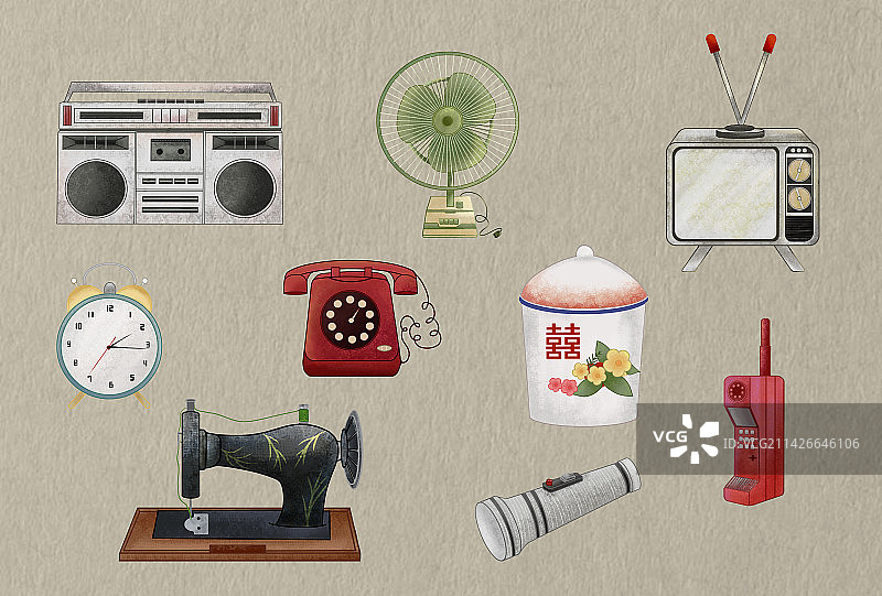 怀旧复古老物件图片素材