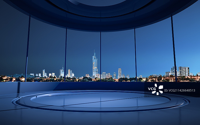 南京城市建筑平台展台图片素材