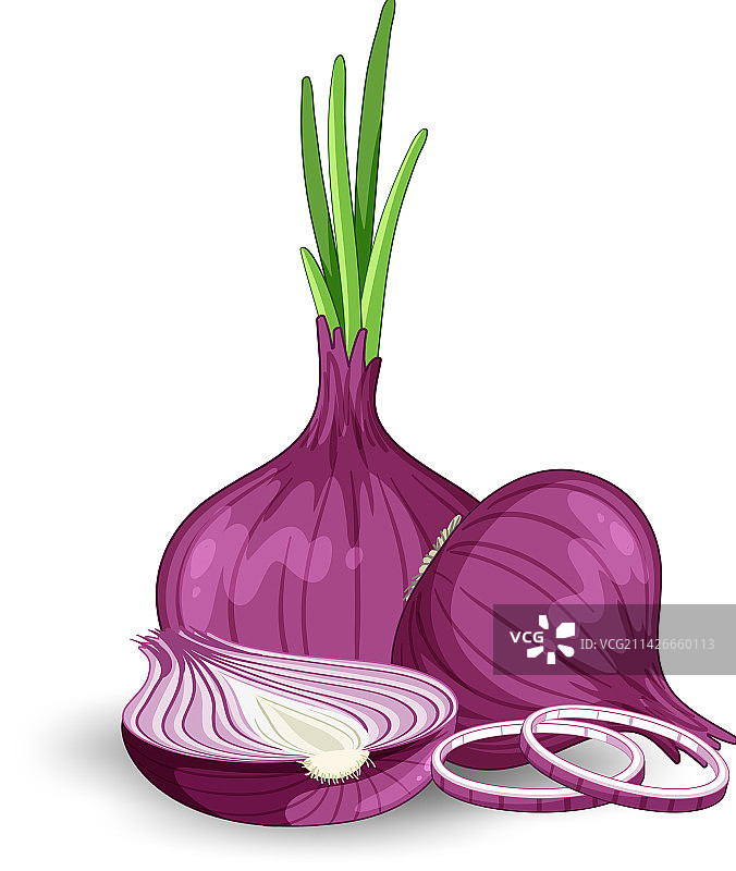 红色洋葱卡通图片素材