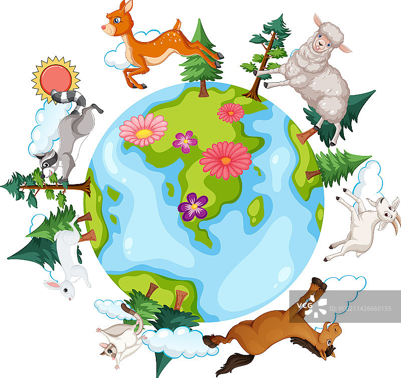 地球上的动物图片素材