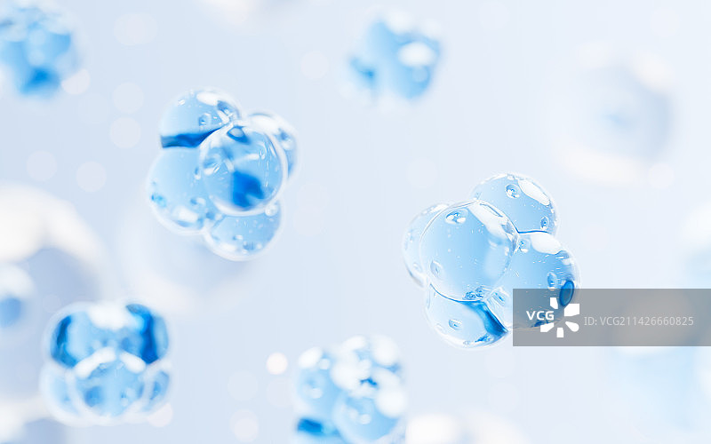 微观细胞结构生物科技概念3D渲染图片素材