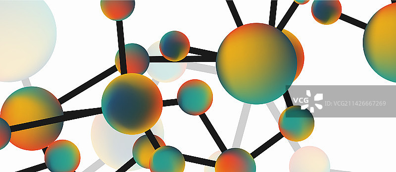 线点连接几何抽象图片素材
