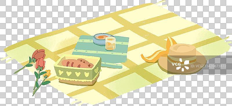 野餐的餐布图片素材