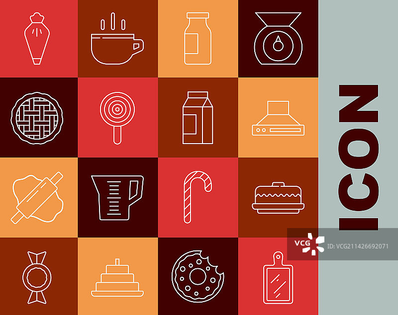 线条砧板蛋糕厨房抽油烟机图片素材