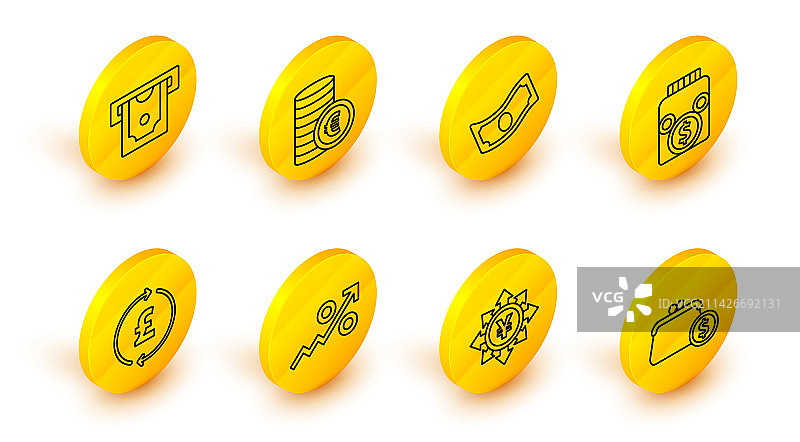 钱包里的日元硬币图片素材