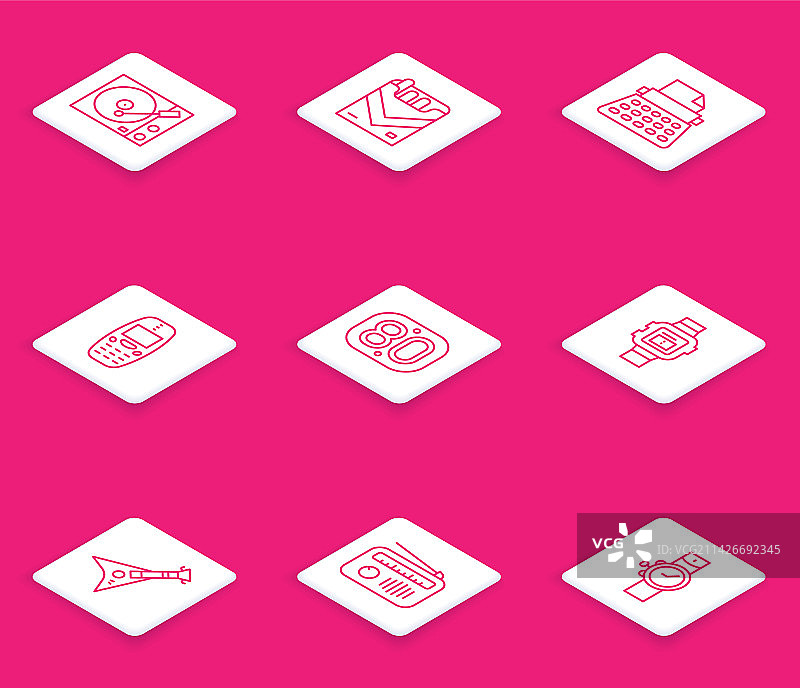 黑胶播放器、香烟盒复古合集图片素材